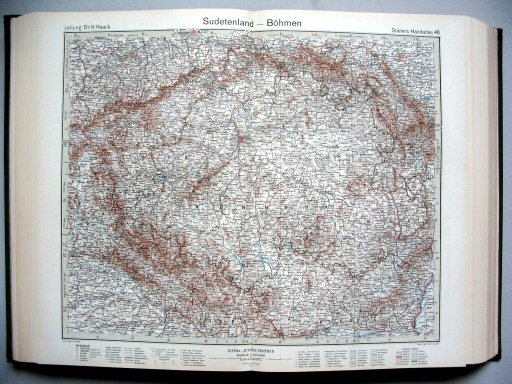 Stielers Hand-Atlas, 1945
46. Sudetenland - Böhmen
Bohemen / Bohemia
(1940,11 / XII 38)