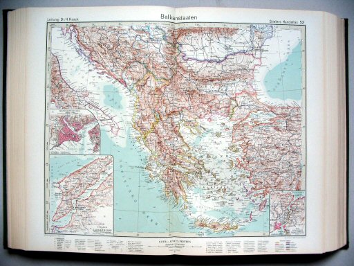 Stielers Hand-Atlas, 1945
52. Balkanstaaten
Balkanstaten / Balkan States
(1940,10 / VI 35)