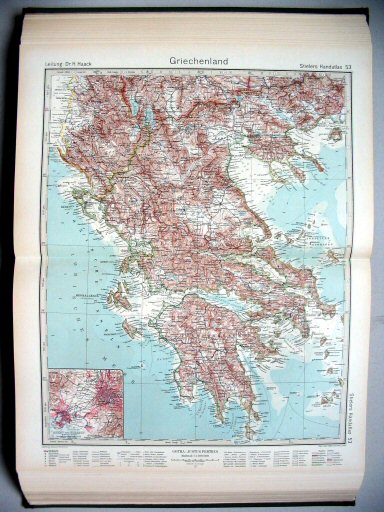 Stielers Hand-Atlas, 1945
53. Griechenland
Griekenland / Greece
(1939,10 / IV 31)