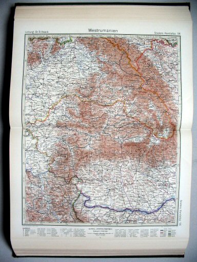 Stielers Hand-Atlas, 1945
56. Westrumänien
West-Roemenië / Western Rumania
(1942,12 / II 36)