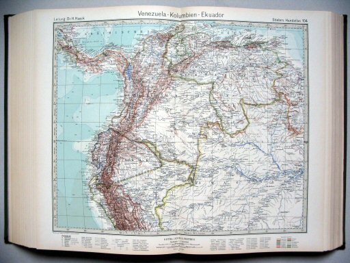 Stielers Hand-Atlas, 1945
104. Venezuela - Kolumbien - Ekuador
Venezuela - Colombia - Ecuador
(1937,8 / XI 35)