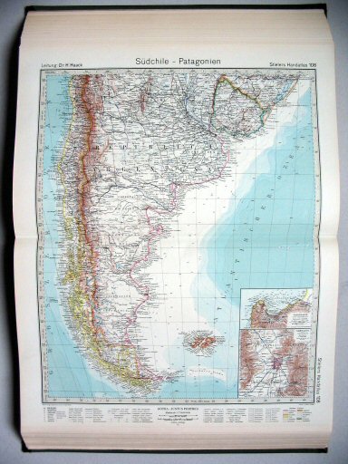 Stielers Hand-Atlas, 1945
108. Südchile - Patagonien
Zuid-Chili - Patagonië / Southern Chili - Patagonia
(1944,11 / IV 39)