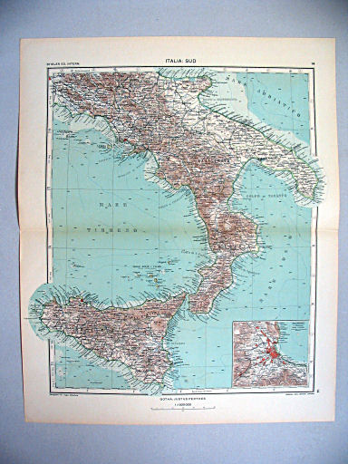Stieler grand atlas de géographie moderne
14. Italia: Sud (1935)
Italië: Zuid / Italy: South