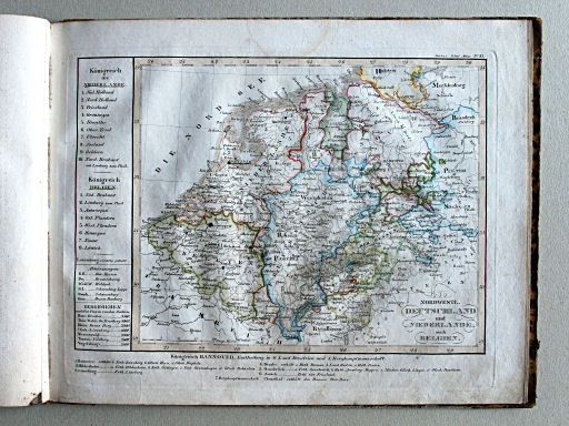 Stielers Schul-Atlas, 1834
XI. Nordwestl. Deutschland und Niederlande, auch Belgien