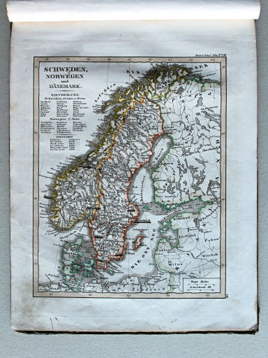 Stielers Schul-Atlas, 1841
VIII. Schweden, Norwegen und Dänemark