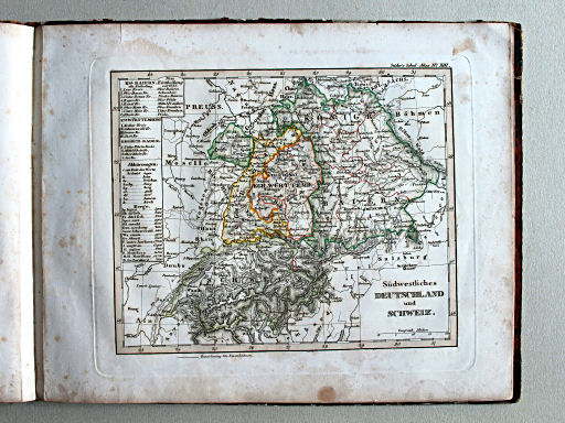 Stielers Schul-Atlas, 1842
XIII. Südwestliches Deutschland und Schweiz