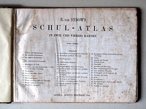 E. von Sydow's Schul-Atlas, 1856
Titelpagina, voorkant / Title page, recto