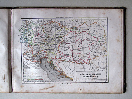 E. von Sydow's Schul-Atlas, 1856
16. Politische Übersicht von Süd-Deutschland und Oesterreich