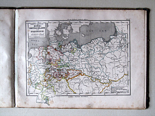 E. von Sydow's Schul-Atlas, 1856
17. Politische Übersicht von Nord-Deutschland und Preussen