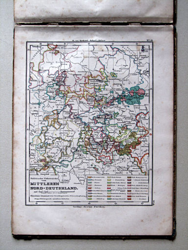 E. von Sydow's Schul-Atlas, 1856
18. Politische Übersicht vom Mittleren Nord-Deutschland