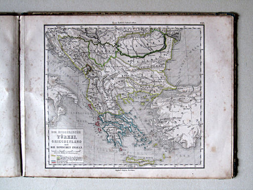 E. von Sydow's Schul-Atlas, 1856
22. Die Europaeische Türkei, Griechenland und die Ionischen Inseln