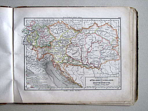 E. von Sydow's Schul-Atlas, 1867
16. Politische Übersicht von Süd-Deutschland und Oesterreich