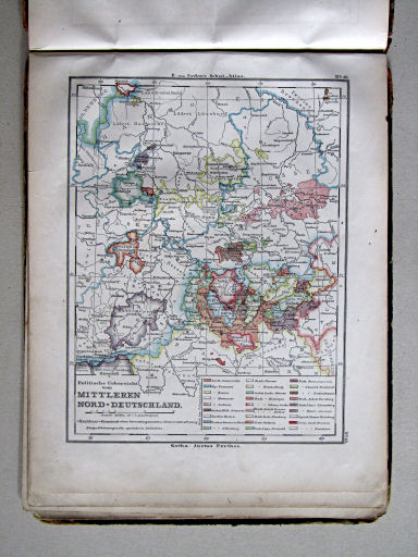 E. von Sydow's Schul-Atlas, 1867
18. Politische Übersicht vom Mittleren Nord-Deutschland