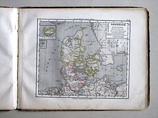 E. von Sydow's Schul-Atlas, 1867
26. Daenemark mit Schleswig, Holstein und Lauenburg; Island u. Fär-Öer