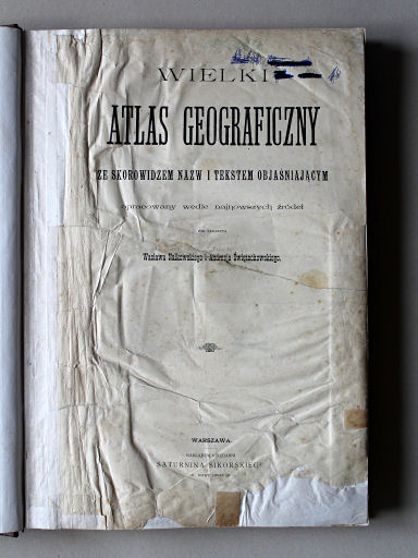 Wielki atlas geograficzny, Nalkowski, 1904
Titelpagina / Title page