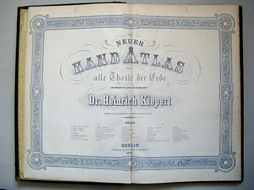 Kiepert's Hand-Atlas 1860
Titelpagina