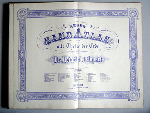 Kiepert's Hand-Atlas, 1889
Titelpagina