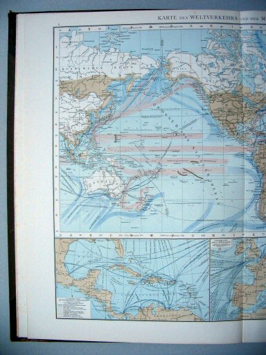 Andrees Handatlas 1887
6.7. Karte des Weltverkehrs und der Meeresströmungen.