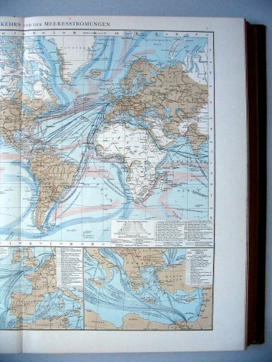 Andrees Handatlas 1887
6.7. Karte des Weltverkehrs und der Meeresströmungen.