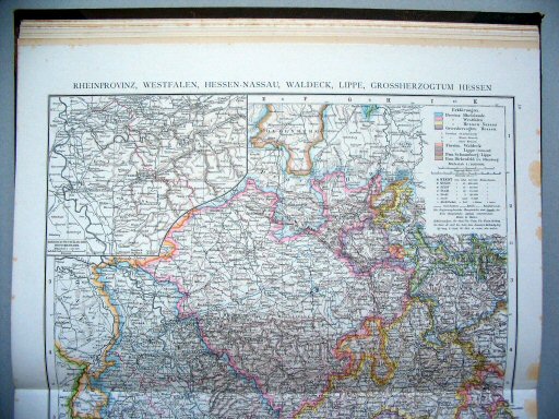 Andrees Handatlas 1887
30.31. Rheinprovinz, Westfalen, Hessen-Nassau, Waldeck und Grossherzogthum Hessen.