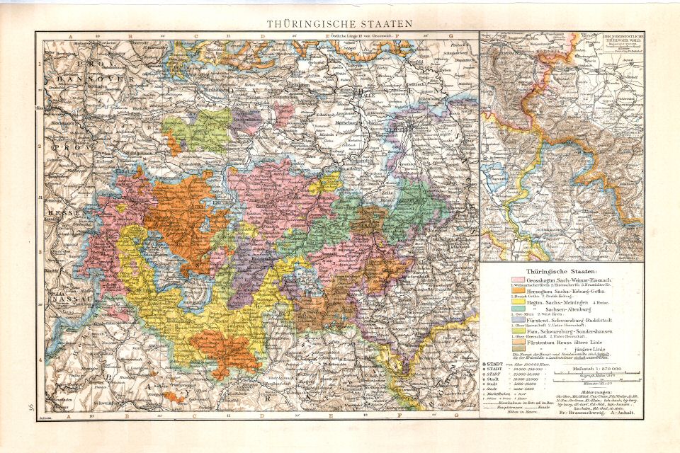 Andrees Handatlas 1887 (scan)
36. Thüringische Staaten.