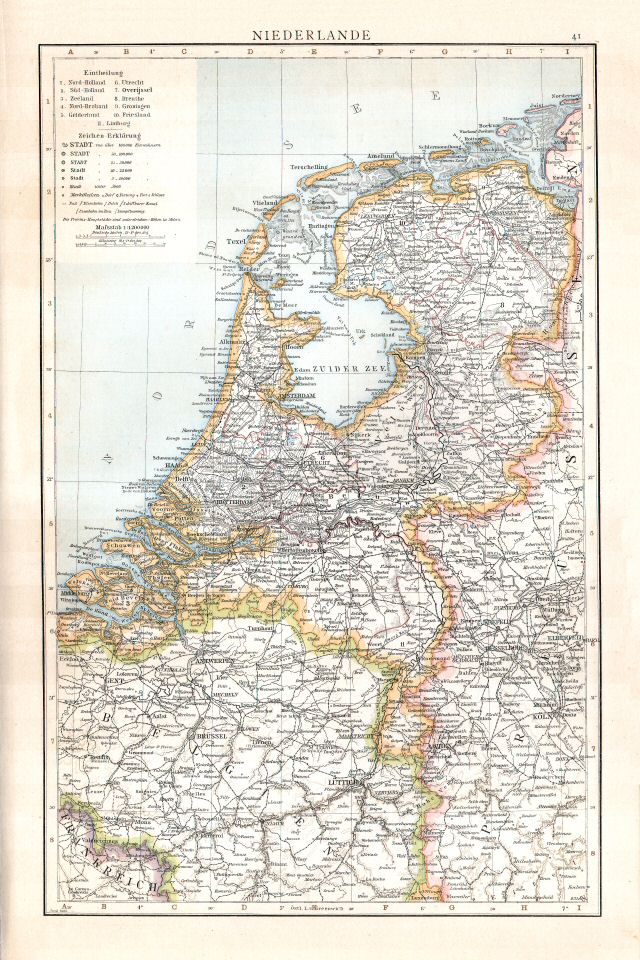 Andrees Handatlas 1887 (scan)
41. Niederlande.