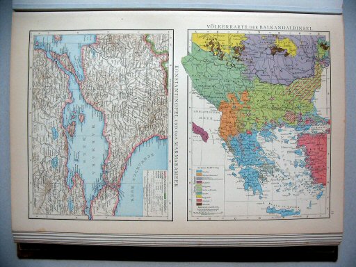 Andrees Handatlas 1887
77. Völkerkarte der Balkanhalbinsel.
Konstantinopel und das Marmarameer.