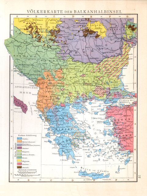 Andrees Handatlas 1887 (scan)
77. Völkerkarte der Balkanhalbinsel.
Konstantinopel und das Marmarameer.