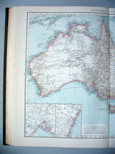 Andrees Handatlas 1887
118.119. Australien und Neuseeland.