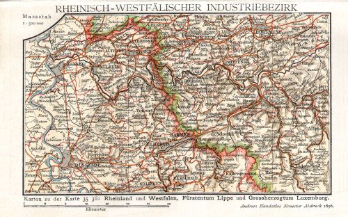 Prospectus Andrees Handatlas 1896
6.1. Rheinisch-Westfälischer Industriebezirk
Ruhrgebied / Ruhr Area