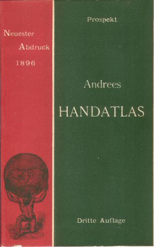 Prospectus Andrees Handatlas 1896
Voorkant omslag / Front cover