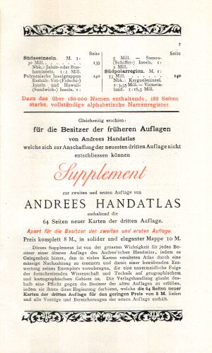 Prospectus Andrees Handatlas 1896
Pagina 7 / Page 7