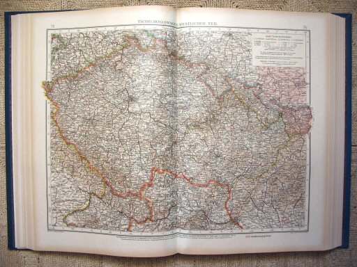 Andrees Handatlas 1921
West-Tsjechoslowakije (kaart 75.76)