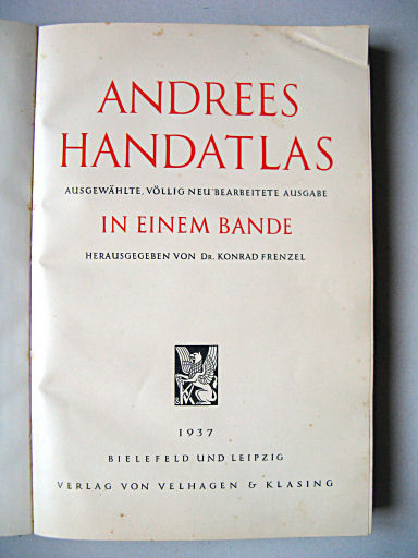 Andrees Handatlas 1937
Titelpagina / Title page