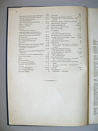 Andrees Handatlas 1937
Inhaltsverzeichnis (2)
Inhoudsopgave / Table of contents (2)