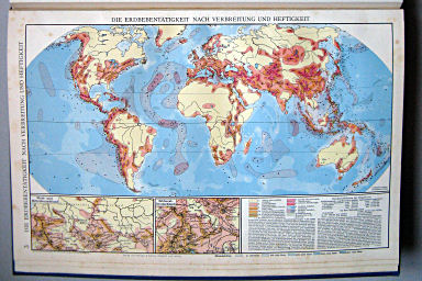 Andrees Handatlas 1937
3. Die Erdbebentätigkeit nach Verbreitung und Heftigkeit