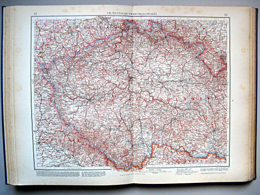 Andrees Handatlas 1937
52.53. Die westliche Tschechoslowakei