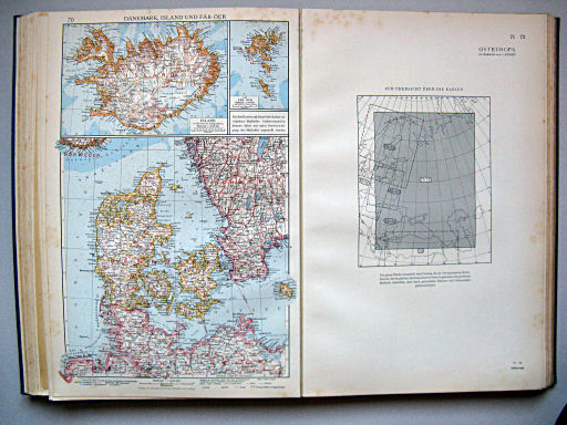 Andrees Handatlas 1937
70. Dänemark, Island und Fär-Öer