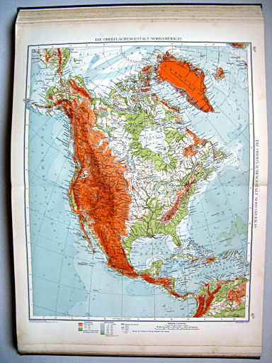 Andrees Handatlas 1937
86a.87a. Die Oberflächengestalt Nordamerikas