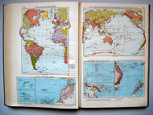 Andrees Handatlas 1937
96. Der Atlantische Raum
97. Der Indopazifische Raum