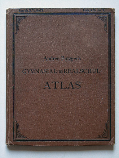 Andree-Putzger's Gymnasial- und Realschul-Atlas, 1890
Voorkant band