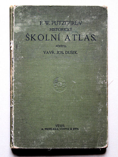 Putzgerův historický školní atlas, Čechy, 1911
Voorkant band