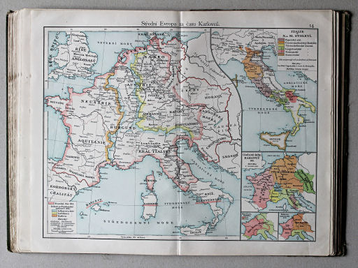 Putzgerův historický školní atlas, Čechy, 1911
14. Střední Evropa za času Karlovců