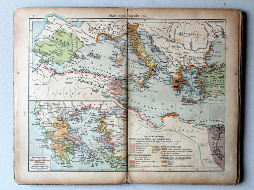 Putzgerov historički školski atlas, Hrvatska, 1904
1. Stari svijet, zapadni dio