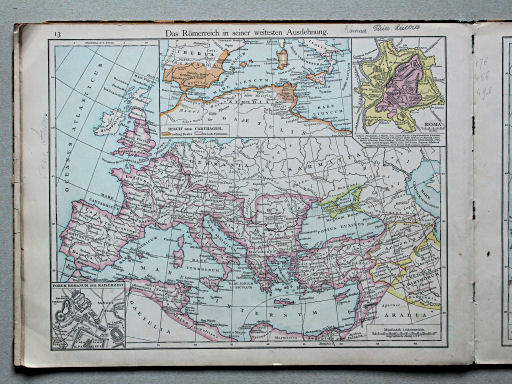 Putzgers Historischer Schul-Atlas, Österreich, 1887
13. Das Römerreich in seiner weitesten Ausdehnung