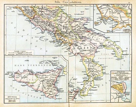 Putzgera Atlas historyczny, 1918
11. Italia. Część południowa