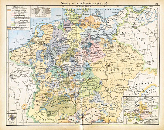 Putzgera Atlas historyczny, 1918
22. Niemcy w czasach reformacyi (1547)