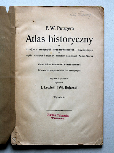 Putzgera Atlas historyczny, 1923
Titelpagina / Title page