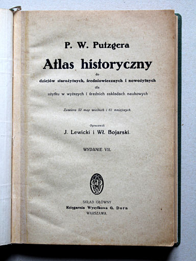 Putzgera Atlas historyczny, ca. 1927
Titelpagina / Title page