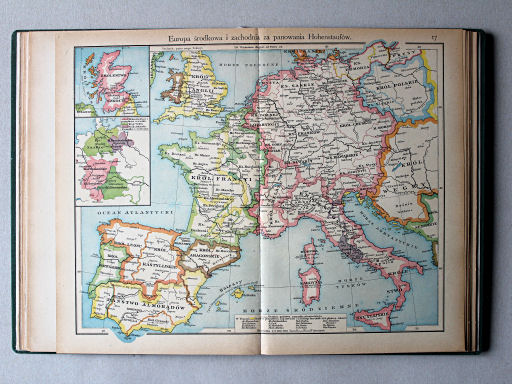 Putzgera Atlas historyczny, ca. 1927
17. Europa środkowa i zachodnia za panowania Hohenstaufów